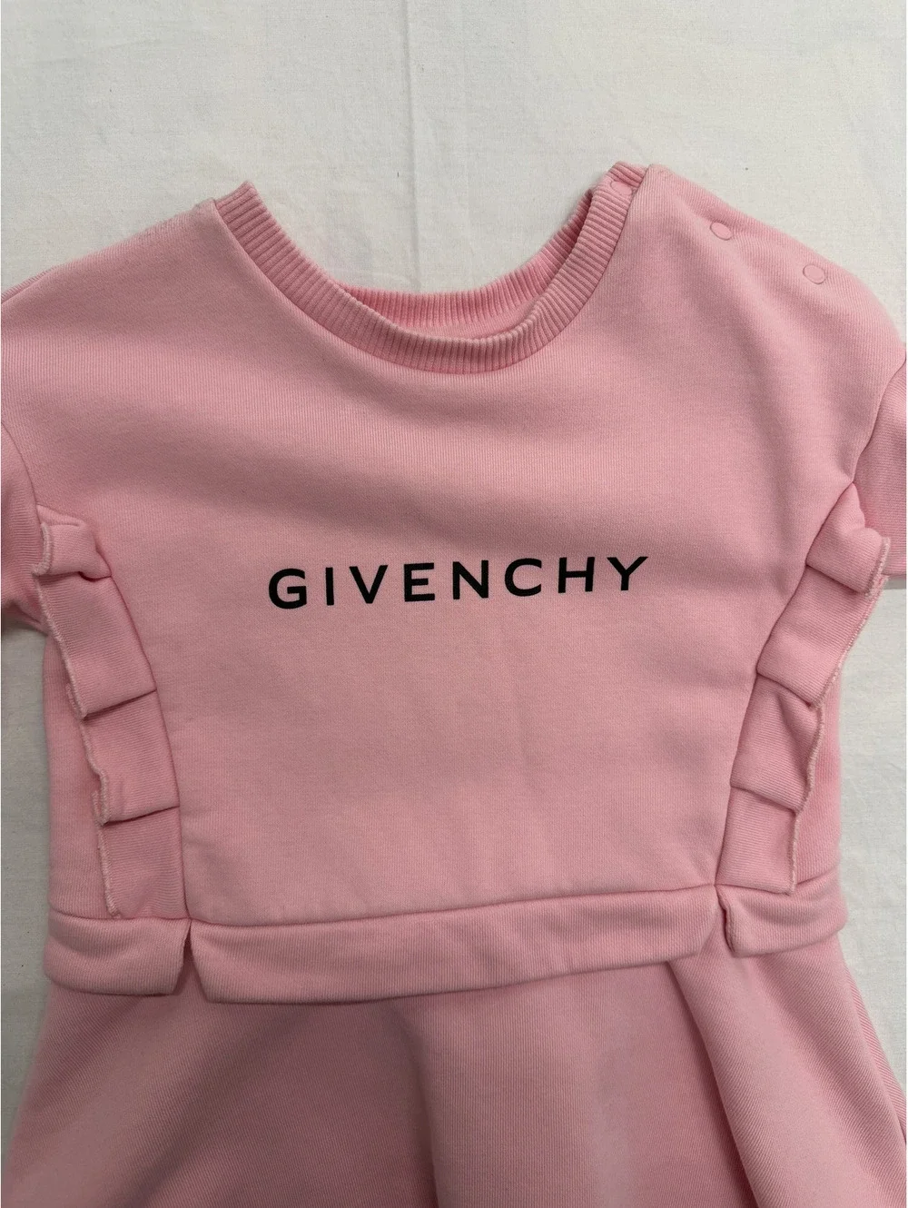 Givenchy Pink Baby Dress with Logo Print